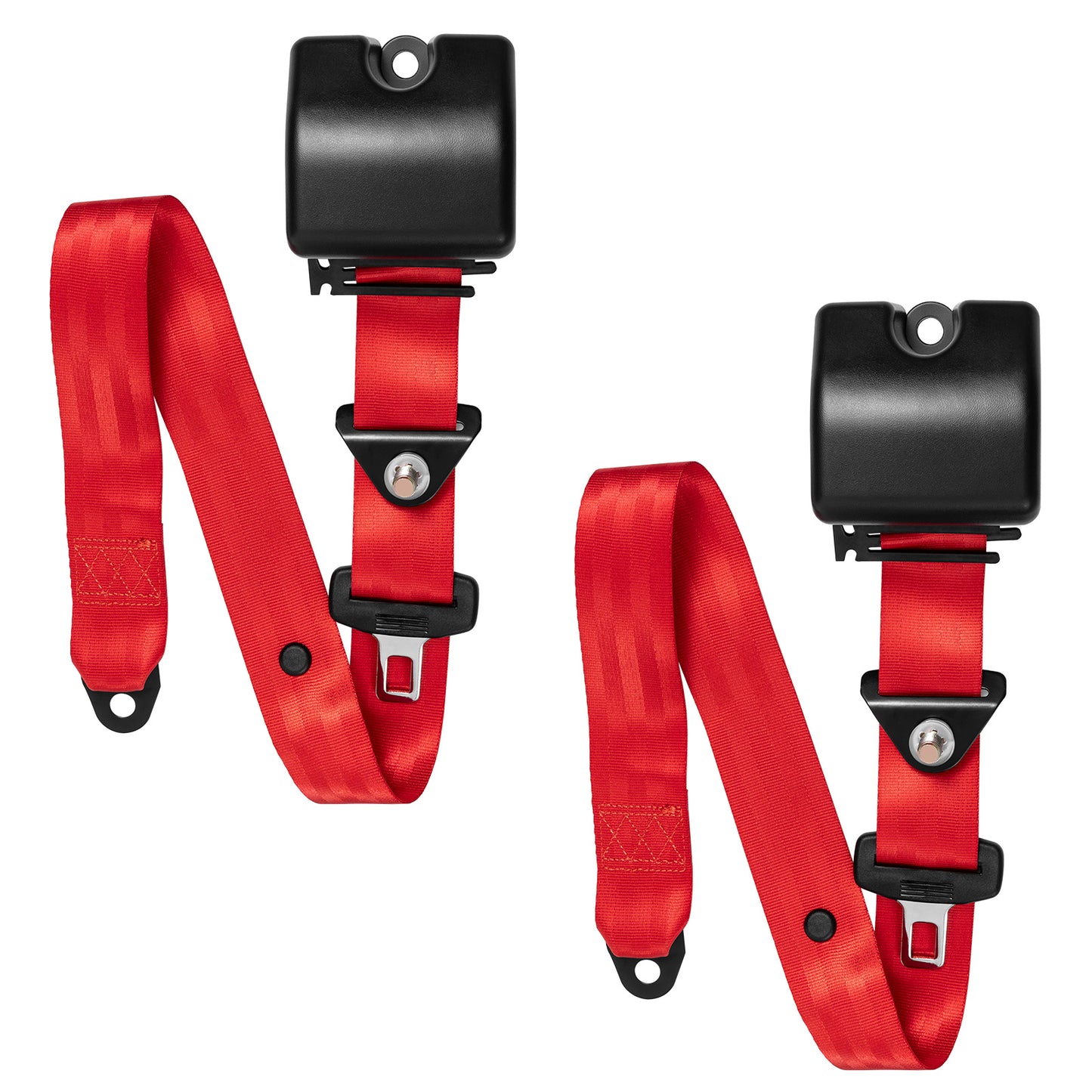 Adjustable Retractable Golf Cart Belts, Universal Fit for Golf Carts, UTV, Trucks, RV, Minivan(Red)