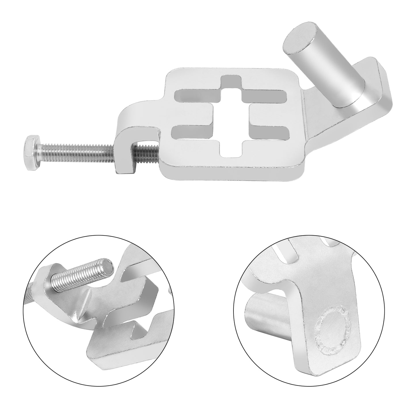 T-Post Gate Hinge Pins Heavy Duty, Adjustable Steel Hanger Eyes for Metal Posts - Farm, Garden & Backyard Gate Hinges