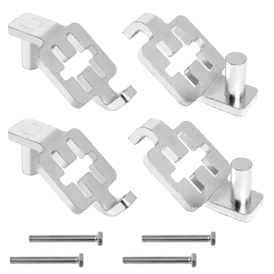 T-Post Gate Hinge Pins Heavy Duty, Adjustable Steel Hanger Eyes for Metal Posts - Farm, Garden & Backyard Gate Hinges